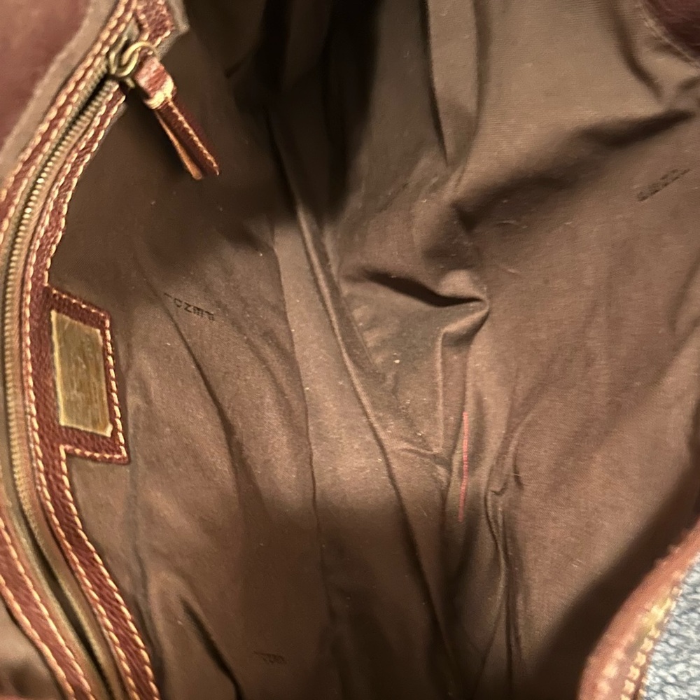 Fendi leather and suede brown handbag - Picture 5 of 9